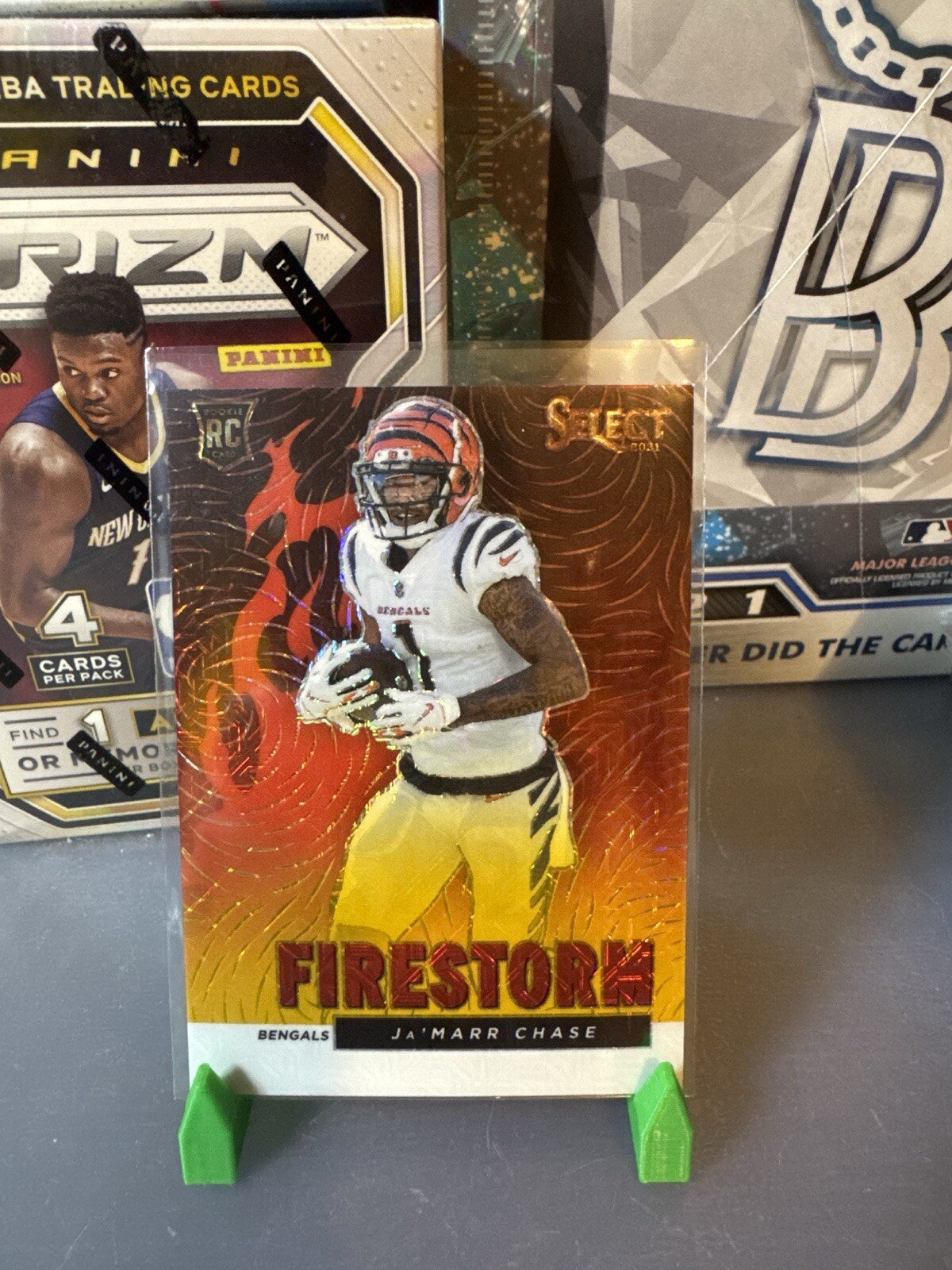 2021 Panini Select - Firestorm Gold Prizm #FS-24 Ja'Marr Chase /10 (RC)