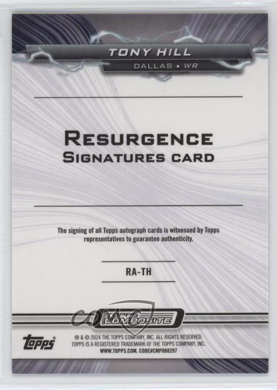 2023 Composite Resurgence Signatures Green Surge Refractor /175 Tony