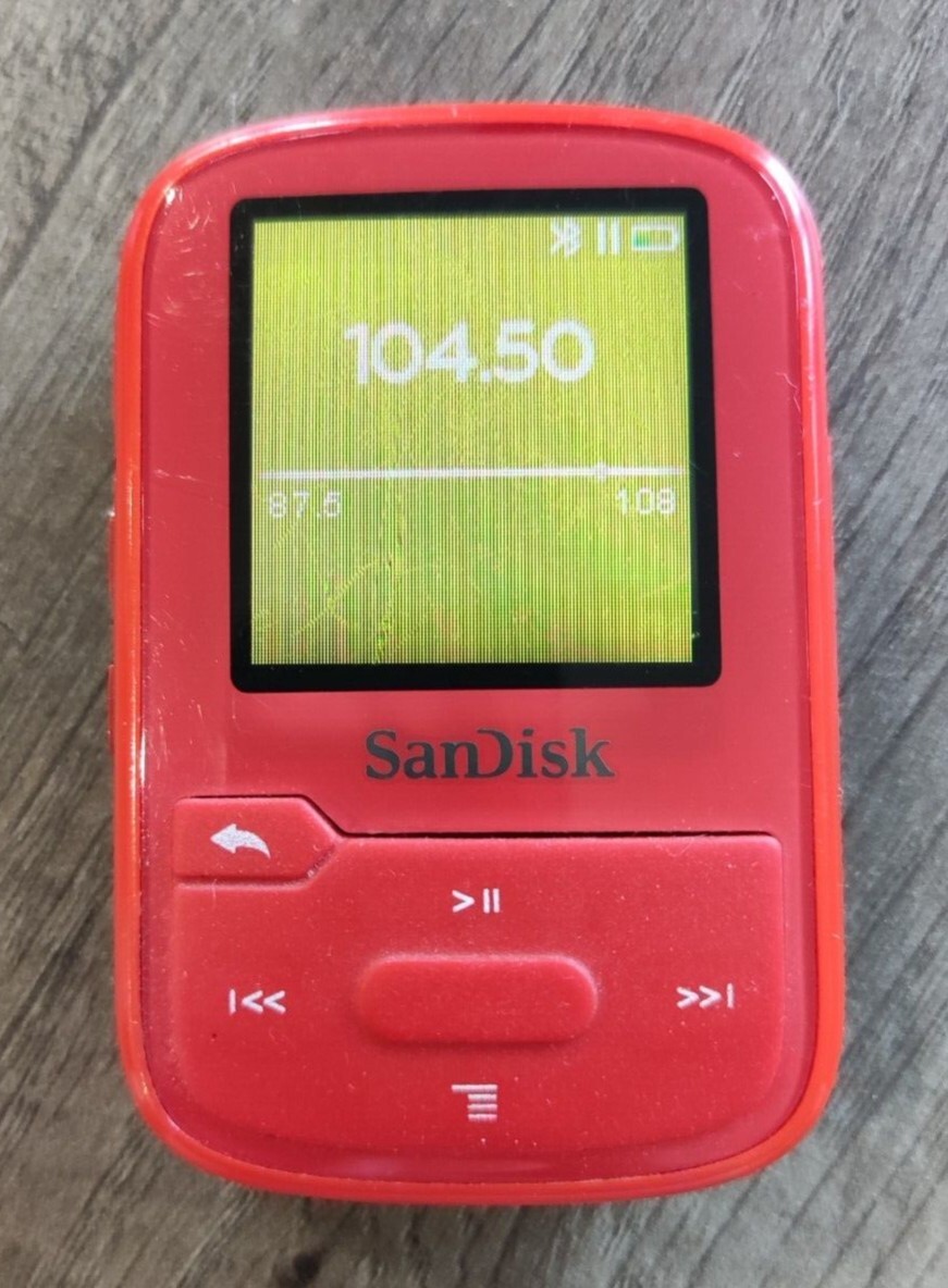 SanDisk Clip Sport Plus Bluetooth Wearable MP3 Player Red (16GB) eBay
