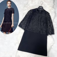 Authentic beautiful Dolce & Gabbana floral lace dress with half-sleeve 36 black