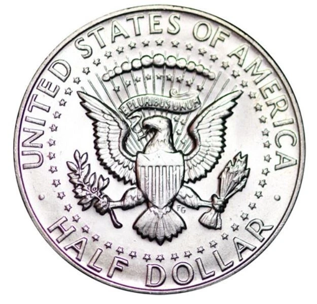 Medio dólar de plata 1968 D Kennedy 40 % sin circular como nuevo en Estados Unidos Foto 2 de 2
