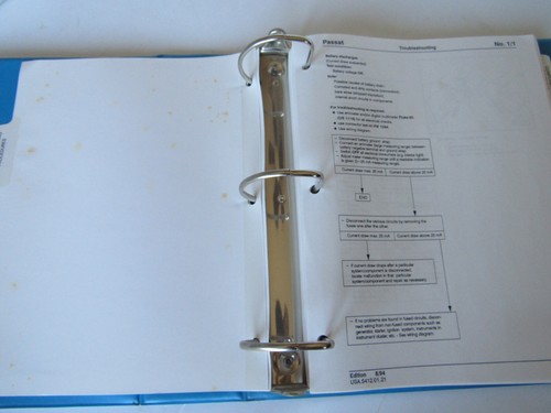 1995 VW Volkswagen Passat Electrical Wiring Diagrams Troubleshoot Repair Manual - Picture 4 of 12