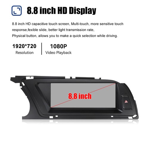 8.8'' Android14 4G Autoradio CarPlay GPS DAB+ BT5 8Kern für Audi A4 B8 2013-2016 - Bild 16 von 18