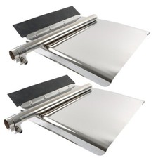 Pair 24 X 24 Quarter Fender Stainless Steel For Semi Truck Universal Peterb Kw
