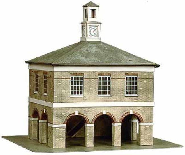Superquick Market House Model Railway OO Gauge Die Cut Card Kit B35
