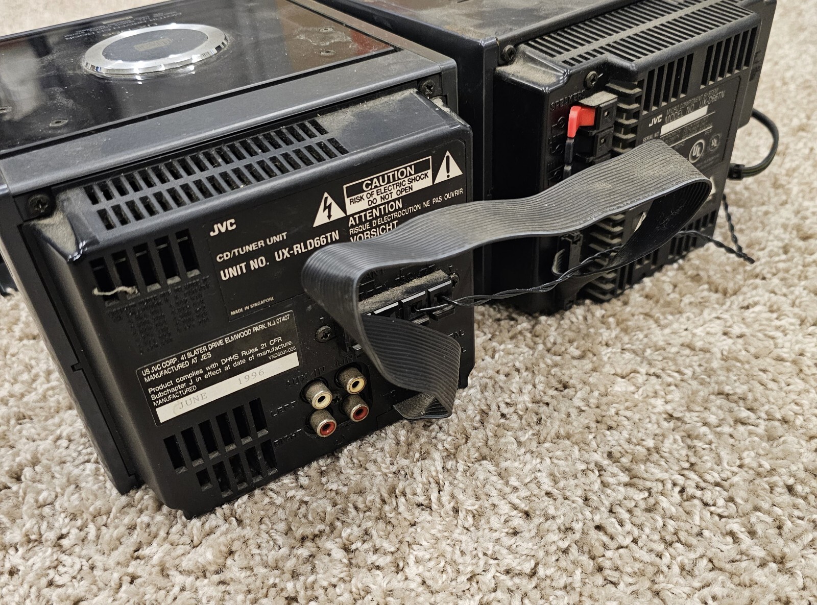 JVC UX-D66 Hi-Fi System Stereo Compact Bookshelf Stereo CD player System RARE