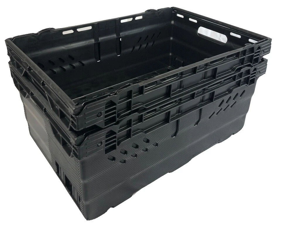 Stack Nest Bale Arm Plastic Storage Boxes Containers Crates! 5 x 46 Litre - Image 4 of 4