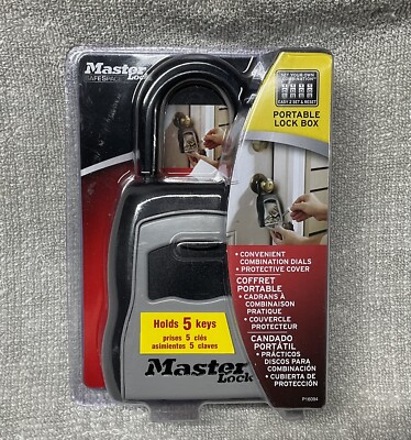 MasterLock 5400D Set Your Own Combination Portable Lock Box 5 Key Capacity Black