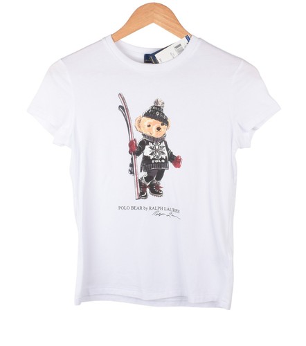 Neu Polo Ralph Lauren Bear Damen T-Shirt Größe XS