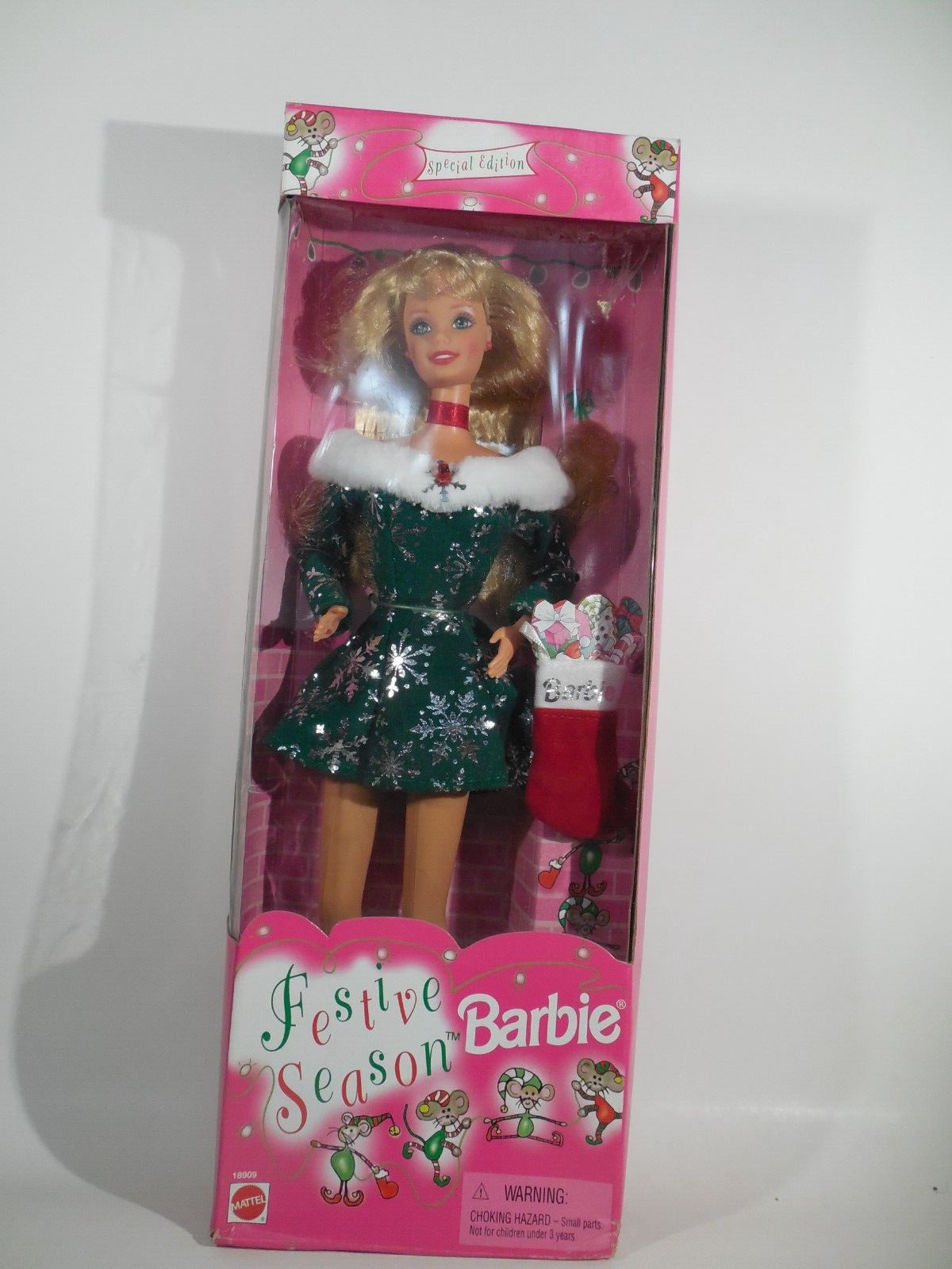 Mattel Special Edition Christmas Tree Trimming and festive season barbie 1998