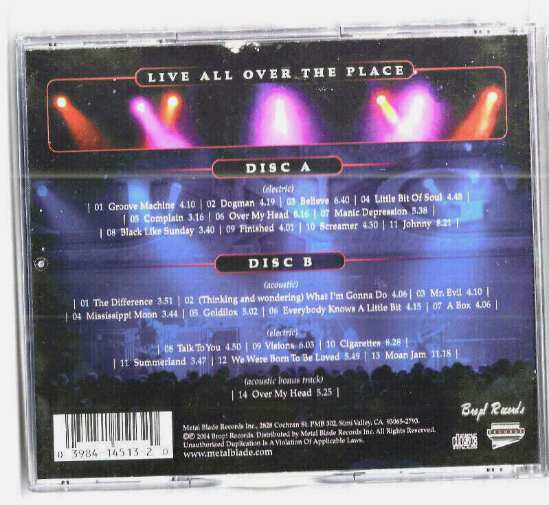 King's X - Live All Over the Place CD (Nov-2004) (2 Discs) (3984