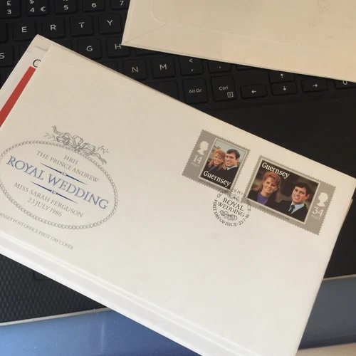 Guernsey Stamps First Day Cover Royal Wedding Prince Andrew 1986 Unaddressed