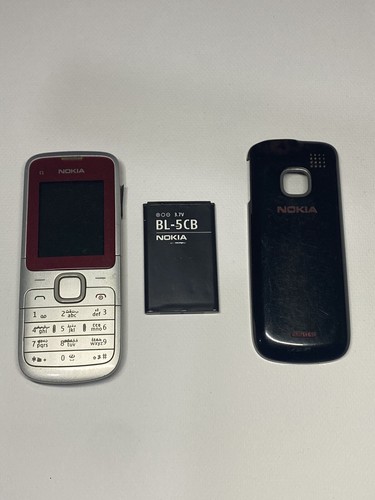 Nokia C Series C1-01 - Red Gray Unlocked Cellular Phone Used V.Good Battery 2010 - Picture 22 of 22