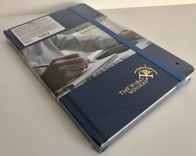 POPRUN Notizbuch ''Time Works Wonders'' blau | POPRUN notebook Time Works Wonders