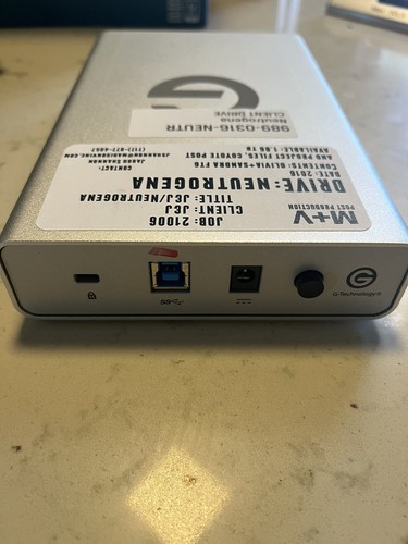 G-Technology G-Drive 3TB USB 3.0 0G03590 External Hard Drive. No Power Supply - Picture 3 of 4