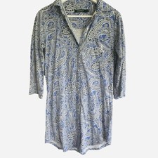 Lauren Ralph Lauren Blue Paisley Shirt Dress Size XS