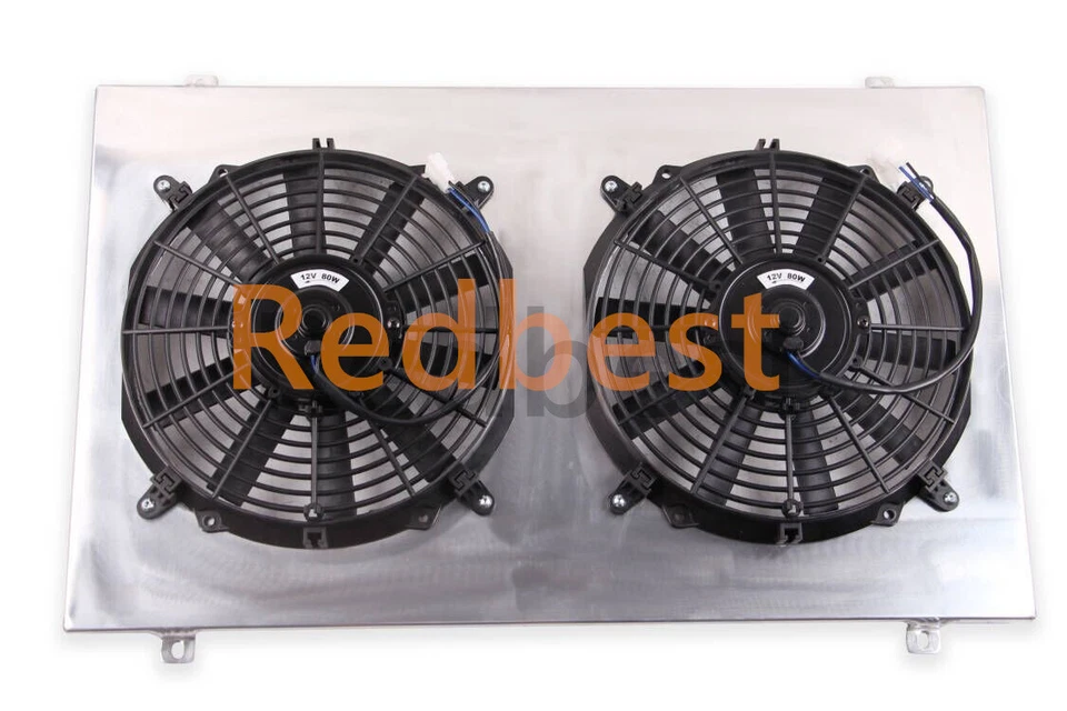 Fits 88-99 Chevy GMC C/K 1500 2500 3500 Suburban Aluminum Radiator Shroud+12"Fan - Image 2 of 3