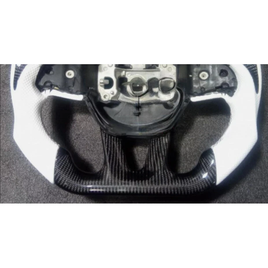 For 2015+ Dodge Charger Challenger Durango SRT Steering Wheel White Carbon Fiber - Imagem 4 de 4