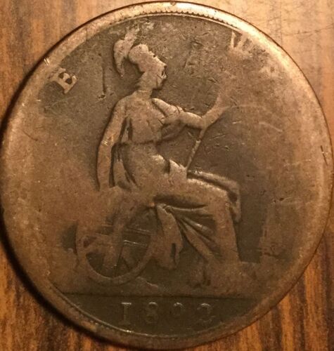 1892 UK GB GREAT BRITAIN ONE PENNY COIN
