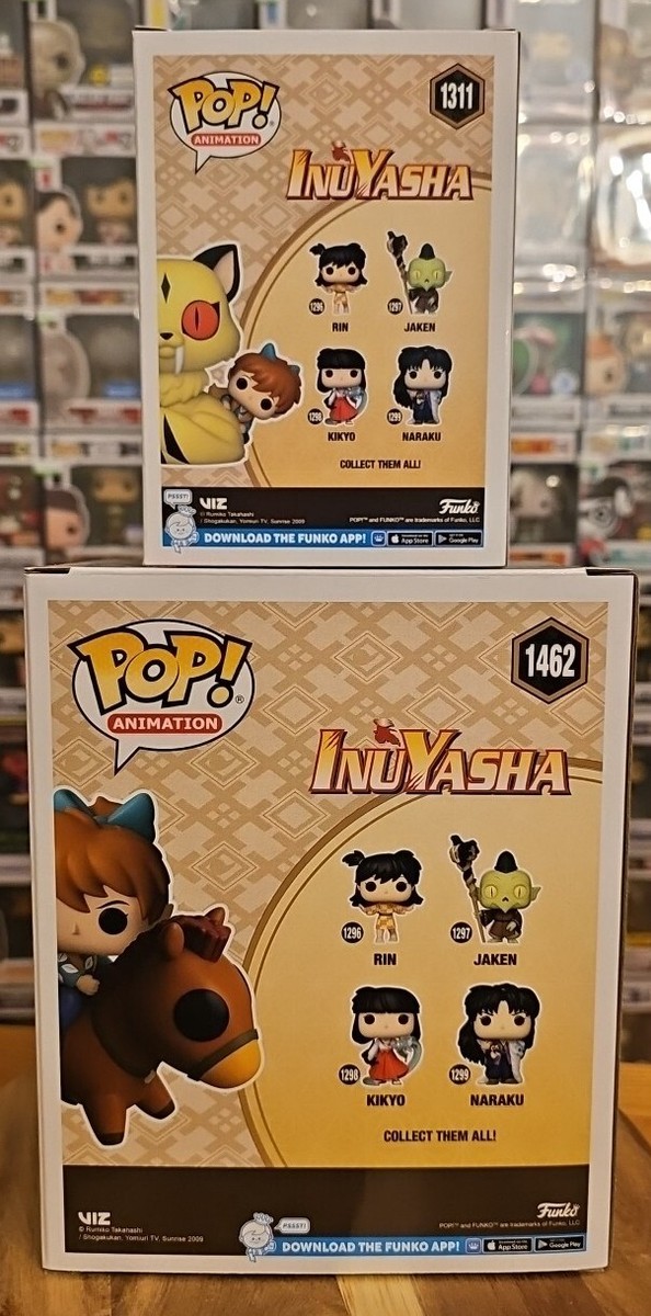 Funko Pop Inuyasha Shippo On Horse #1462 & Kirara #3111 Bundle