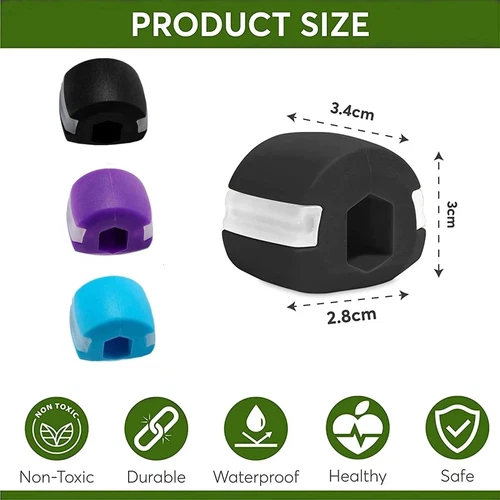 3X Jawline Exerciser Mouth Exercise Fitness Ball Neck Face Jaw Trainer Unisex - Bild 3 von 7