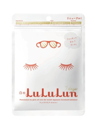LULULUN - ERFRISCHENDE KLARHEIT GESICHTSMASKE WEISS - PACKUNG MIT 7 BLATTMASKEN 