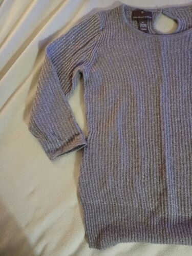 fenn wright manson womens wool blend silver metalic sweater size medium pullover - Picture 3 of 9