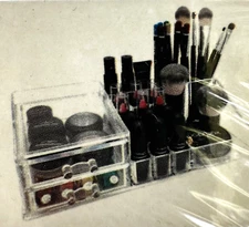 OnDisplay by Vandue Cosmetic Deluxe Acrylic Tray Organizer, Clear