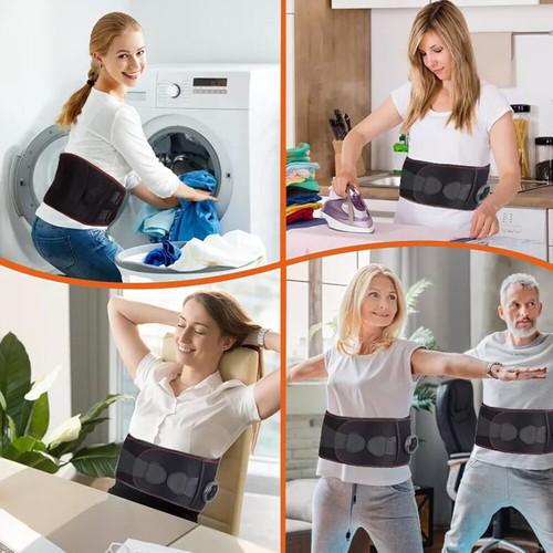 Electric Heating Vibration Waist Massager Back Waist Belt Pain Relief Therapy UK - Picture 9 of 15