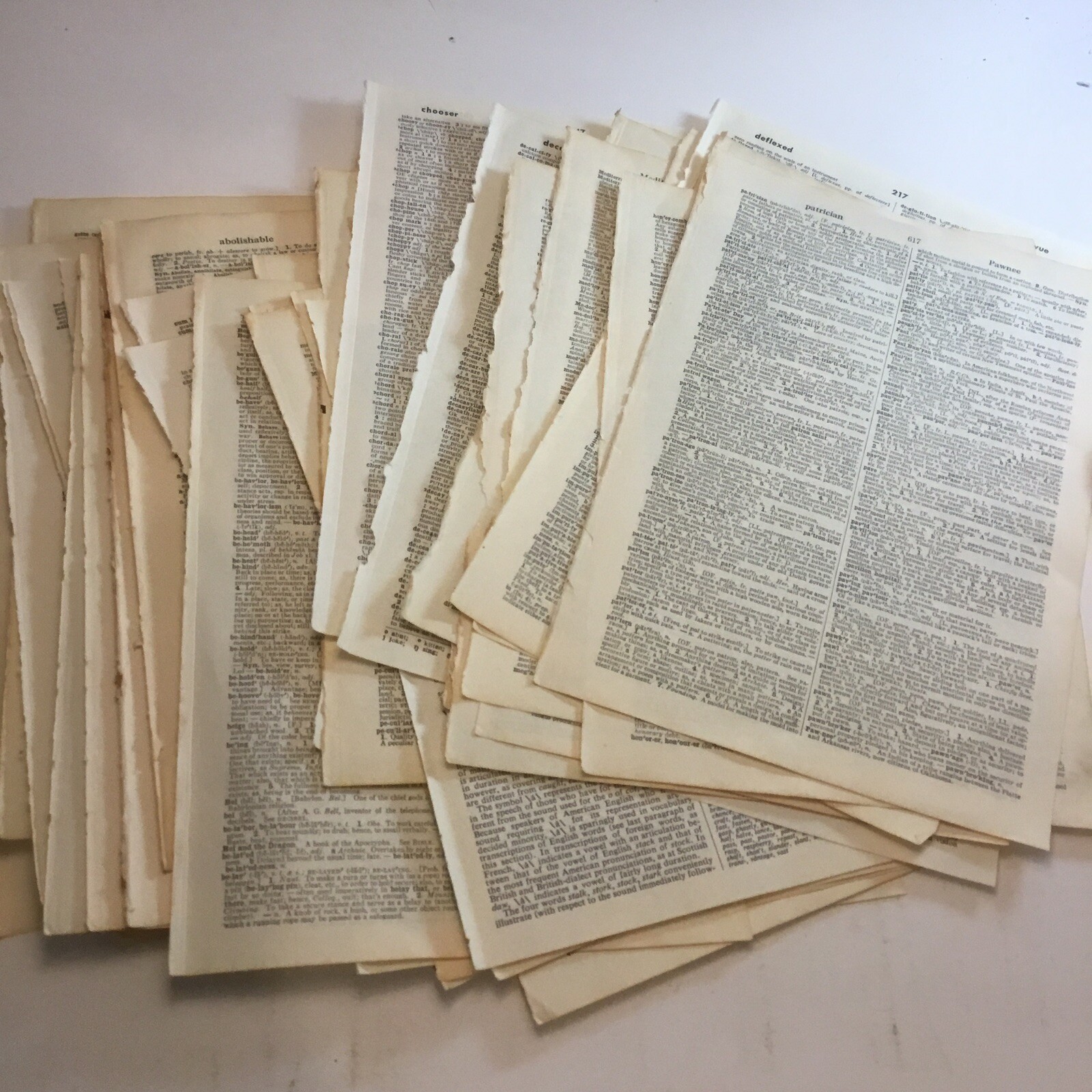 100 Old dictionary book pages ephemera, scrapbook, journaling eBay
