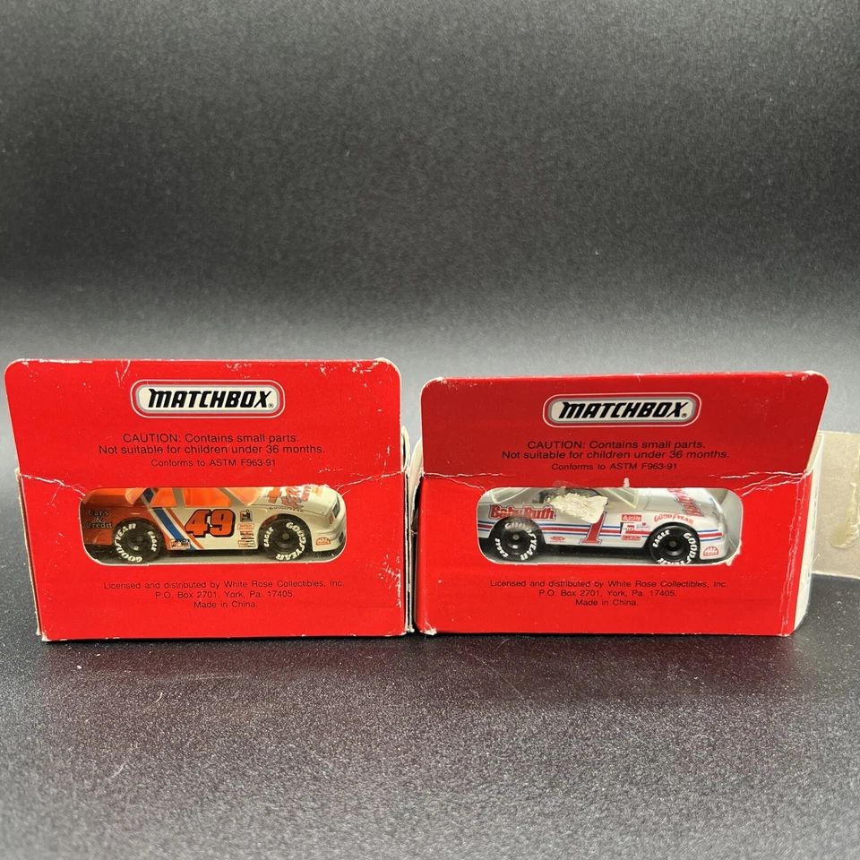 1992 Лот спичечный коробок Grand National Baby Ruth #1 & #49 суперзвезды ограниченного тиража - Изображение 3 из 4