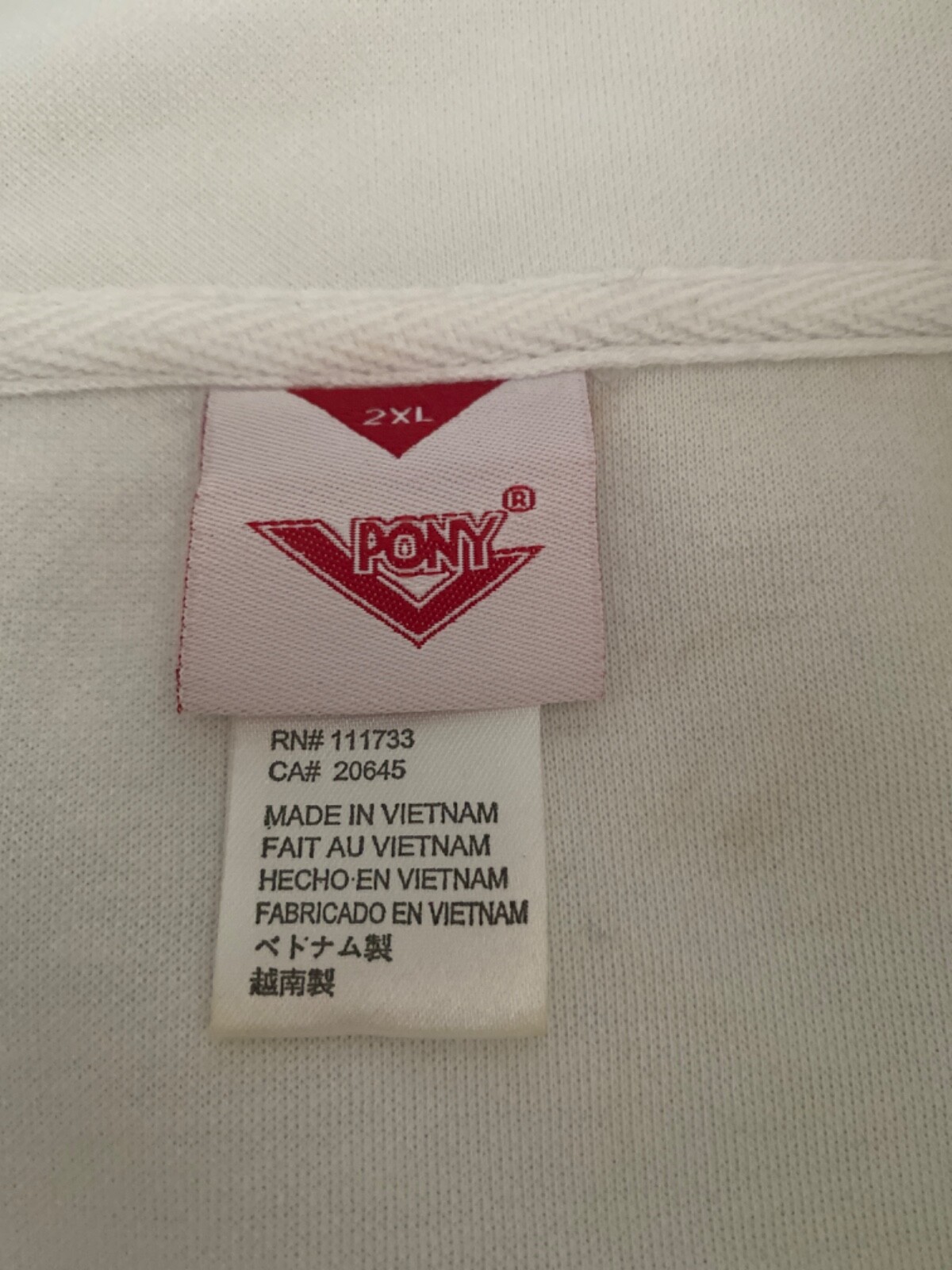 Vintage Pony Track Jacket Unisex Size XXL 2XL White Green Yellow