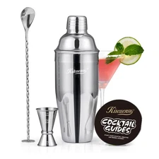 Cocktail Shaker, 24oz Drink Shaker with Bartender Strainer, Measuring Jigger,...