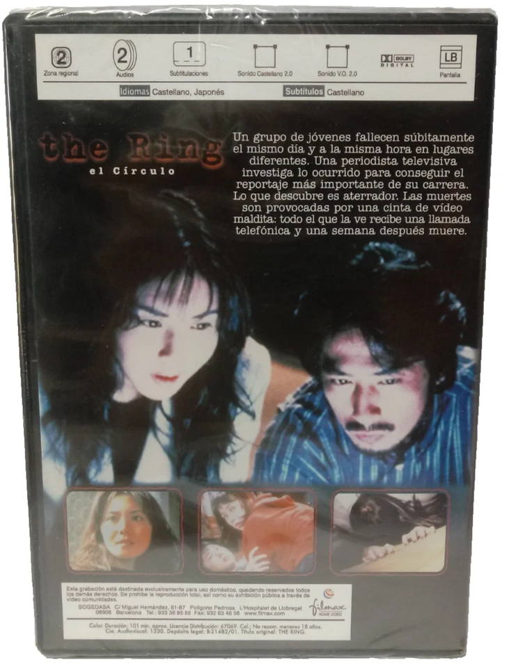 THE RING (EL CÍRCULO) DVD NUEVA PRECINTADA - Imagen 2 de 3