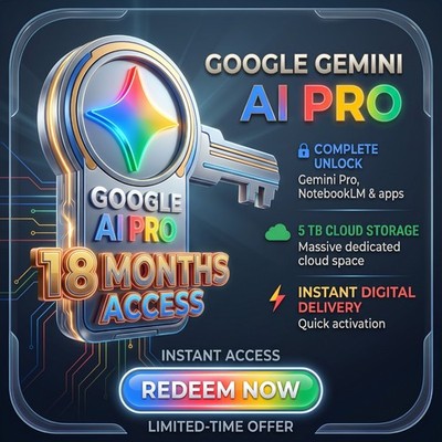Google Ai Pro 18 Months | Gemini Pro | 5TB Storage | Activation Link