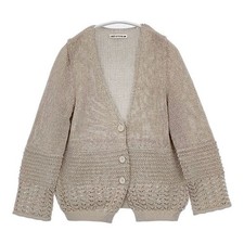 mina perhonen sunny sandy vs8097 cotton knit size 40 cardigan beige 5-1218M  