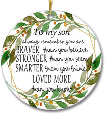 To My Son 'You Are Loved' Ornament - Inspirational Quote Gift for Son 2025-3" ro