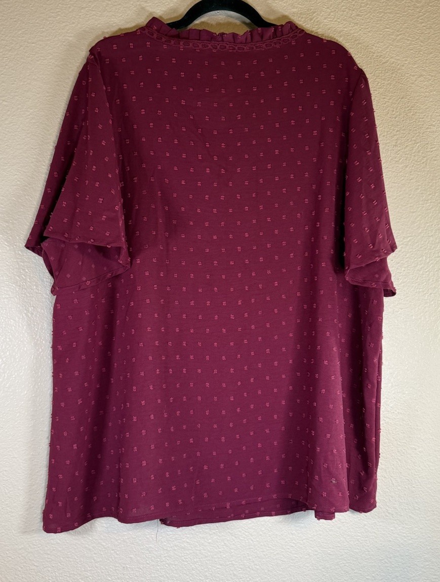 BloomChic Plus 22/24 Textured Flutter Sleeve Cran… - image 4