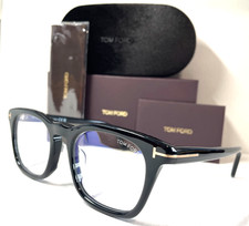 NEW TOM FORD TF 5870-F-B 001 SHINY BLACK GOLD AUTHENTIC EYEGLASSES FRAMES 52-21