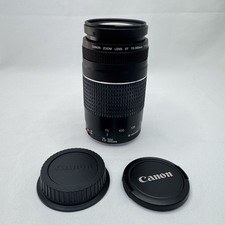 Canon EF 75-300mm f/4-5.6 IIl Telephoto Zoom Lens AF/MF EOS + Front Rear Caps