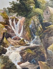 Thomas Brabazon Aylmer (1806-1858) Watercolour Painting Panay Waterfalls - 1834