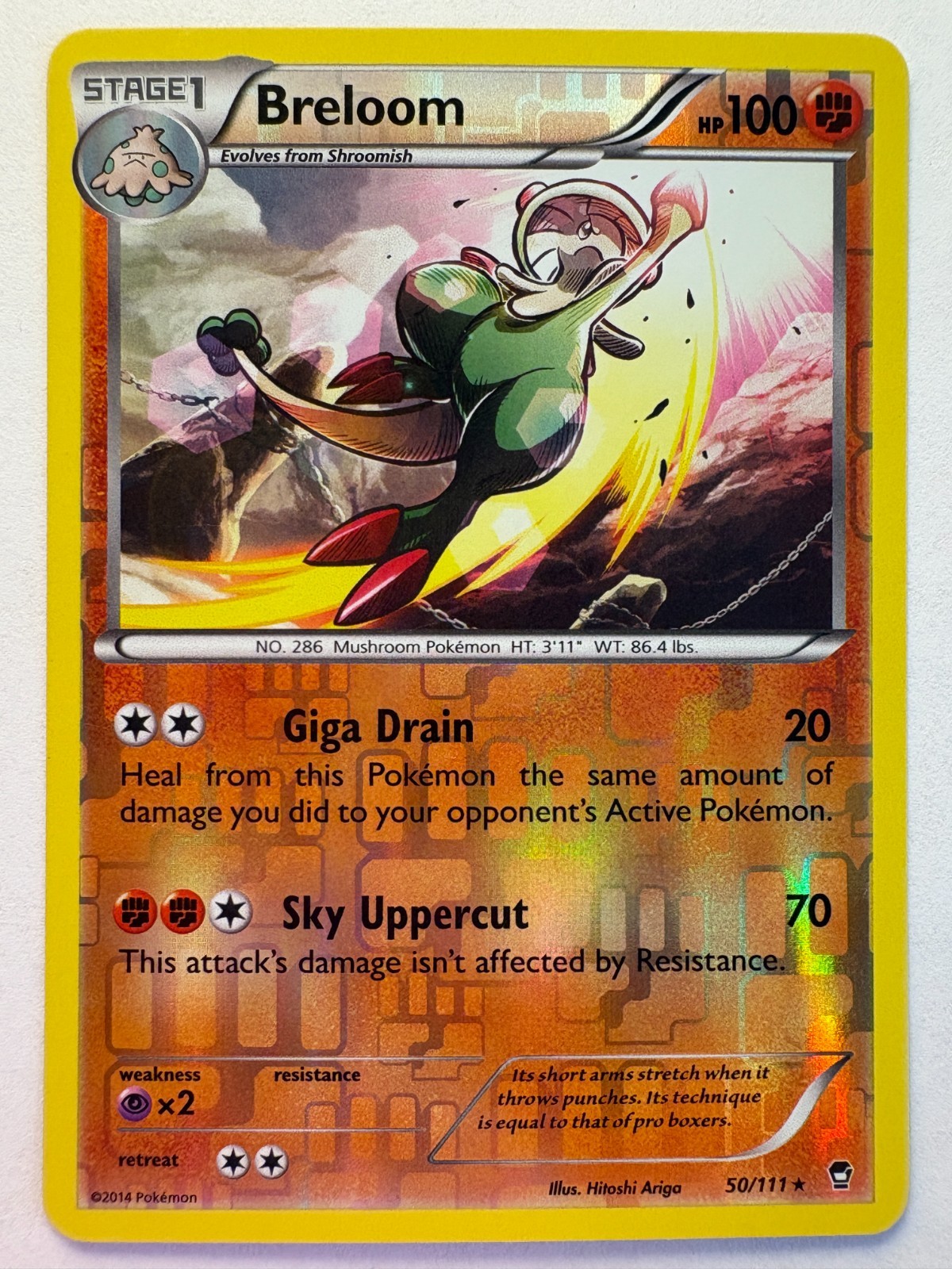 Breloom 50/111 Furious Fists Reverse Holo Pokemon Card