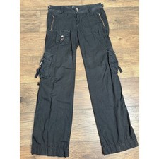 Vintage Ralph Lauren Polo Jeans Co 1967 Pants Womens 6 Black Flight Cargo Y2K