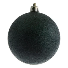 Vickerman 2.75" Plastic Ball Ornaments in Glitter Midnight Green (Set of 12)
