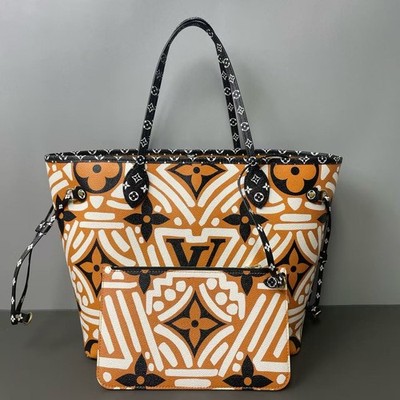 Louis Vuitton Neverfull MM Tote Bag Caramel Crafty Monogram Canvas