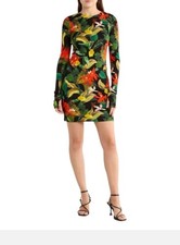 Alice + Olivia Delora Tropical Print Multi Mini Dress Size 2