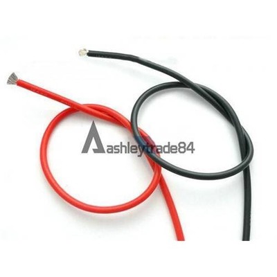 12 AWG 10 Feet(305cm) Silicone Wire Flexible Stranded   Cables Red+Black #zc
