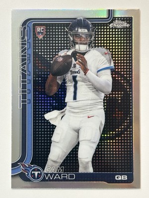 2025 Topps Chrome - Cam Ward - Lightboard Refractor SSP - Tennessee Titans RC