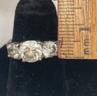 Vintage Avon 'Past Present Future' - Ring Silver Tone 3 Stone CZ Sz 6 — photo 5