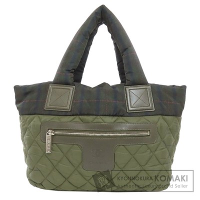 Chanel Coco Cocoon Tote Green Nylon AB+ Used
